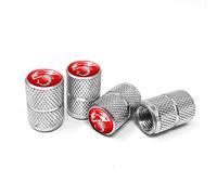 Abarth Universal Tyre Valve Caps for Car Tyres, Scorpio Red, Set of 4