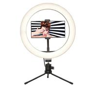 Abaseen 10 Inch Led Ring Light With Phone Holder And Tripod Stand Usb Powered Selfie Ring Lights With 3 Light Modes