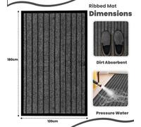 Abaseen 120X180Cm Non Slip Rubber Back Door Mat Heavy Duty Barrier Hallway Kitchen Floor Rug