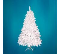 Abaseen 5ft 6ft 7ft White Artificial Christmas Tree, Xmas Tree Easy Assembly Foldable Reusable Strong Stand, Indoor Outdoor Decoration for Christmas (7ft 1000 Tips)