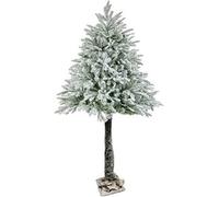 Abaseen 6Ft Green Snowy Half Parasol Christmas Artificial Tree