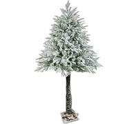 Abaseen 6Ft Snowy Green Half Parasol Christmas Artificial Tree