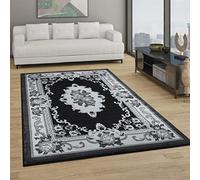 Abaseen 80x320cm Black Gewels Traditional Rug | Classic Oriental Rug with Double Point Effect | Modern Rugs Living Room | Rectangular Soft 10mm Pile Height Living Room Area Rugs Non Shedding
