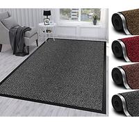 Abaseen Door Mat For Indoor & Outdoor Washable Large Kitchen Barrier Mat Heavy Duty Non-slip Rubber Back Entrance Rug Shoes Scraper Super Absorbent Front Door Mat Carpet (120x180 cm, Grey)