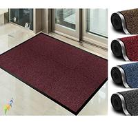 Abaseen Door Matts Indoor & Outdoor Washable Large Kitchen Barrier Mat Heavy Duty Non-slip Rubber Back Entrance Rug Shoes Scraper Super Absorbent Front Door Mat Carpet (120x180 cm, Red)