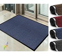 Abaseen Door Matts Indoor & Outdoor Washable Large Kitchen Barrier Mat Heavy Duty Non-slip Rubber Back Entrance Rug Shoes Scraper Super Absorbent Front Door Mat Carpet (120x180 cm, Blue)