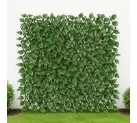 Abaseen Expanding Willow Trellis with Artificial Leaves, Maple Leaves Artificial Trellis Screening UV Protection Wall Decor for Indoor Outdoor