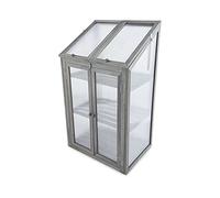 Abaseen Garden Grey Wooden Greenhouse Cold frame with Polycarbonate Semi Transparent Glazing 120x69x49 cm
