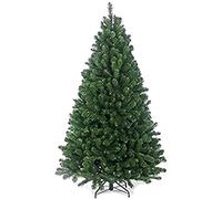 Abaseen Green 7-ft Artificial Christmas Tree 1200 Tips Xmas Tree Strong Metal Stand Indoor Decoration for Christmas Easy Assembly Foldable Reusable