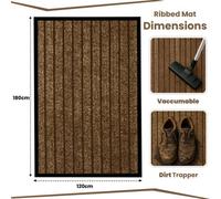 Abaseen Heavy Duty 120X180Cm Washable Ribbed Doormats Kitchen Mat Super Absorbent Floor Mats