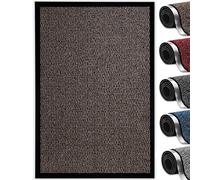 Abaseen Heavy Duty Dirt Trapper Barrier Mat, Non-Slip PVC, Brown, 90x120cm