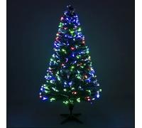 Abaseen Multicolor Fibre Optic 4ft Green Artificial Christmas Xmas Tree