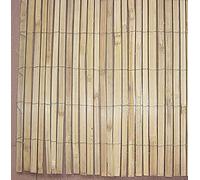 Abaseen Natural Bamboo Slat Garden Fence Covering Outdoor Privacy Bamboo Garden Screening (2m x 4m)