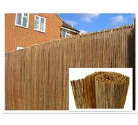 Abaseen Natural Peeled Reed Screening Roll Garden Screen Fence Fencing Panel 4m (1.5m x 4m)
