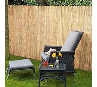 Abaseen Natural Split Reed Fence Hand-Woven Reed Screening for Garden Natural Window Roller Blind Outdoor Bamboo Shades for Garden Patio Gallery Balcony Decorative Fences (1.8m x 4m)