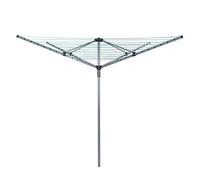 Abaseen Outdoor Garden 4 Arm 45m folding Rotary Washing Line Clothes Airer Dryer with Free Ground Spike and Cover (Silver)