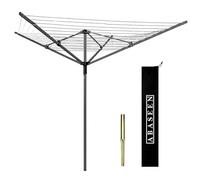 Abaseen Rotary Washing Lines Outdoor, Heavy Duty Folding 4 Arm Meter Garden Clothes Airer Dryer Comes with Cover & Metal Ground Spike (45 Meter)