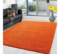 Abaseen Shaggy Rug Non Shed Thick Fluffy For Living Room area HALL RUG RUNNER MAT 12 Different Color and 4 Different Sizes (Orange, 80 x 150 cm)