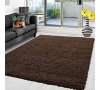 Abaseen Shaggy Rug Non Shed Thick Fluffy For Living Room area HALL RUG RUNNER MAT 12 Different Color and 4 Different Sizes (Brown, 60 x 110 cm)