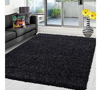 Abaseen Shaggy Rug Non Shed Thick Fluffy For Living Room area HALL RUG RUNNER MAT 12 Different Color and 4 Different Sizes (Anthracite, 80 x 150 cm)