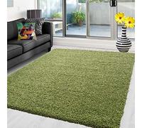 Abaseen Shaggy Rug Non Shed Thick Fluffy For Living Room area HALL RUG RUNNER MAT 12 Different Color and 4 Different Sizes (Green, 80 x 150 cm)