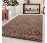 Abaseen Small Large Shaggy Rug Modern Rugs Living Room Extra Large Small Medium Rectangular Size Soft Touch Thick Pile Living Room Area Rugs Non Shedding (Mocha, 80x150 cm)