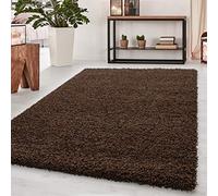 Abaseen Small Large Shaggy Rug Modern Rugs Living Room Extra Large Small Medium Rectangular Size Soft Touch Thick Pile Living Room Area Rugs Non Shedding (Brown, 80x150 cm)