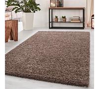 Abaseen Small Large Shaggy Rug Modern Rugs Living Room Extra Large Small Medium Rectangular Size Soft Touch Thick Pile Living Room Area Rugs Non Shedding (Mocha, 80x150 cm)