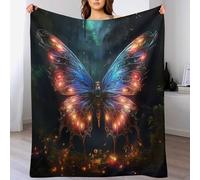 ABASWSA Butterfly Blanket Soft Flannel Soft Throw Gifts 3D Home Decoration For Bed Couch Sofa Chair Bed Blankets （130×150cm）