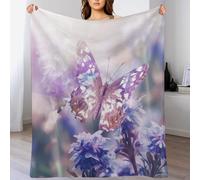 ABASWSA Butterfly Blanket Soft Flannel Soft Throw Gifts 3D Home Decoration For Bed Couch Sofa Chair Bed Blankets （140×180cm）