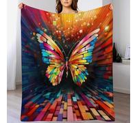 ABASWSA Butterfly Blanket Soft Flannel Soft Throw Gifts 3D Home Decoration For Bed Couch Sofa Chair Bed Blankets （150×200cm）