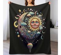 ABASWSA Colorful Planet Blanket Soft Comfortable Warm Blankets Suitable For All Seasons Bed Linen Sofa And Travel Camping Throw （130×150cm）