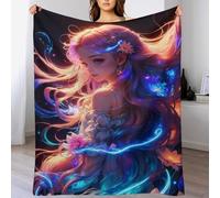 ABASWSA Cosmic Witch Blanket Soft Sofa Throw, Flannel Blankets for Settees/Chairs/Bed - Lightweight, Warm, Cozy And Durable （140×180cm）