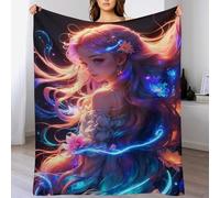 ABASWSA Cosmic Witch Blanket Warm Adult Super Soft Blankets Anti-pilling Machine Washable Throw For Adults & Kids （100×130cm）