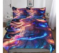 ABASWSA Cosmic Witch Duvet Cover Print Bedding Comforter Cover for Boys And Girls Soft Microfiber Quilt Cover 3 Piece with Pillowcase Double (200x200cm)