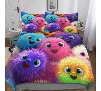 ABASWSA Cute Pufferfish Bedding 3 Pieces Set for Kids Boys Girls Teens Bedroom Duvet Cover Soft Microfiber Quilt Cover with Pillowcase King(220x240cm)