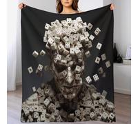 ABASWSA Dice Man 3D Blankets Super Soft Cosy & Warm Blanket for Sofa Or Bed Flannel Machine Washable Comfortable & Stylish （130×180cm）