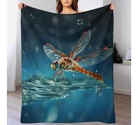 ABASWSA Dragonfly Blanket Soft Cozy Blankets Throw Couch Bed Print Couch And House Decor Throws for Sofa for Kids Boys Girls, （130×180cm）