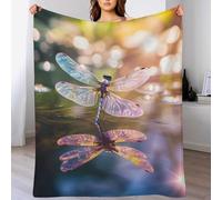 ABASWSA Dragonfly Blanket Soft Cozy Blankets Throw Couch Bed Print Couch And House Decor Throws for Sofa for Kids Boys Girls, （100×130cm）