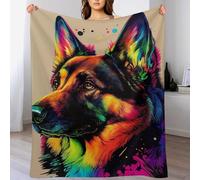 ABASWSA German Shepherd Blanket Anti Pilling Throw Blankets Cozy Durable Throws for Office Couch Cinema Gifts Quality Washable （180×200cm）