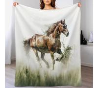 ABASWSA Horse Blanket Ultra-soft Micro Fleece Blankets Soft And Warm Throws Anti-pilling Throw For Adults & Kids (130×180cm)