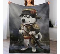 ABASWSA Husky Dog Blanket Fleece Throw Blankets 3D Bedroom Decor for Couch Bed Sofa Blanket for Kids Teen Young Boys Girls, (180×200cm)