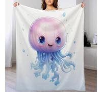 ABASWSA Jellyfish Blanket Fleece Throw Blankets 3D Bedroom Decor for Couch Bed Sofa Blanket for Kids Teen Young Boys Girls, （140×180cm）