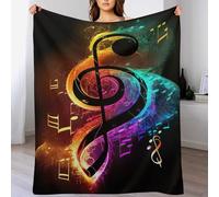 ABASWSA Live Music Neon Blanket Throw Bedspread Soft Fluffy Warm Light Flannel Fabric Perfect for Adults Or Children's Gifts （100×130cm）