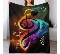 ABASWSA Live Music Neon Flannel Throw Blanket, Soft Warm, Lightweight Plush Blankets for Bed Sofa Couch Travel Nap （180×200cm）