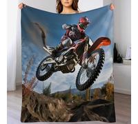 ABASWSA Motocross Blanket Anti Pilling Fleece Throw Blankets for Sofa Bed 3D Throws Soft Four Seasons Living Room Travel Outdoor （140×180cm）