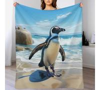 ABASWSA Penguin Blanket Ultra-soft Micro Fleece Blankets Soft And Warm Throws Anti-pilling Throw For Adults & Kids （130×150cm）