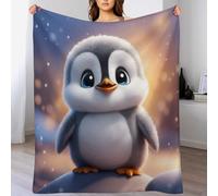 ABASWSA Penguin Blanket Ultra-soft Micro Fleece Throw Soft And Warm Blankets Flannel Throws for Sofas, Armchair, Couch And Bed （140×180cm）