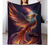 ABASWSA Phoenix Anti Pilling Throw Blanket Cozy Durable Throws for Office Couch Cinema Bedroom Decor Bed Blankets （130×150cm）