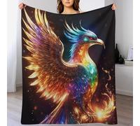ABASWSA Phoenix Anti Pilling Throw Blanket Cozy Durable Throws for Office Couch Cinema Bedroom Decor Bed Blankets （180×200cm）
